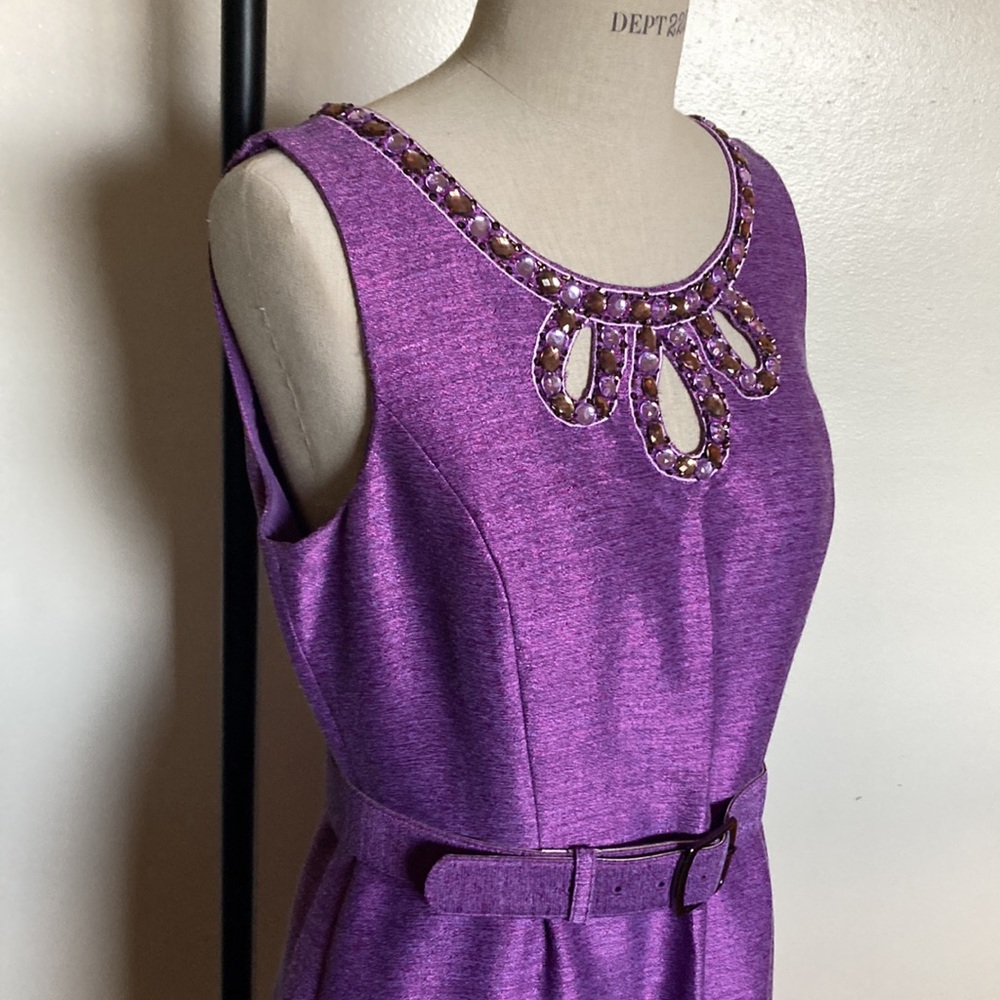 Antonio Melani purple jeweled dress size 10 in excellent condition